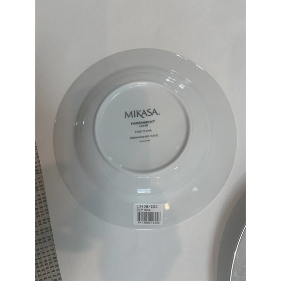 Set of 2- 5 Piece Mikasa PARCHMENT Place Setting China Gray L3438 Dinnerware … - Picture 5 of 5